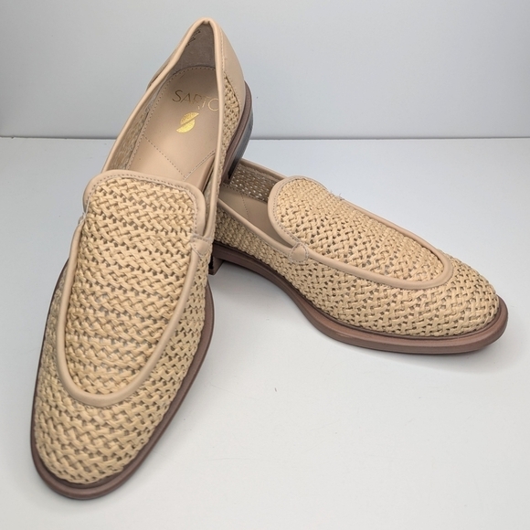 Franco Sarto Eda 2 rafia woven loafers slip on natural cream beige size 8.5 - Picture 1 of 7
